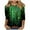 09 Green, variant on St Patricks Day T Shirt Women, Ladies 3/4 Sleeve Tops, Crewneck Blouse Women's St. Patrick's Day Printed Shirts Casual Loose 3/4 Sleeved Round-Neck Tops T-Shirts