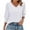 White, variant on EchfiProm Tee Shirts Womens 3/4 Sleeve White V-Neck Pullover Solid Summer Loose Fit Puff Sleeve Tops