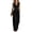 9# Black, variant on Womens Work Jumpsuit Formal Office Sleeveless Wide Leg Jumpsuits Dressy Romper Black L