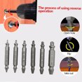 thumbnail image 4 of 6 piezas Juego de brocas Broca de cabeza rota Herramienta de extracción de tornillos Perno Carevas Extractor de tornillos, 4 of 7