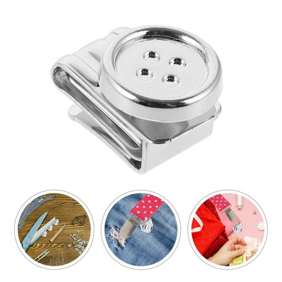 WEUVEB 5Pcs Silver Suspender Buttons for Men Pants Adjustable Button Replacement