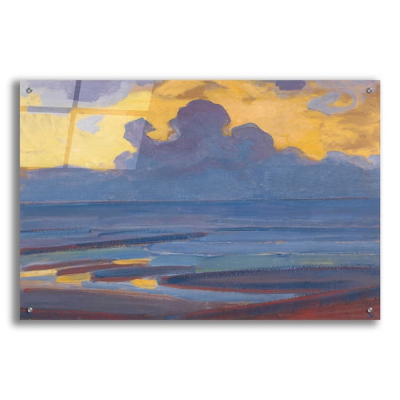 Epic Art 'By the Sea-1909' by Piet Mondrian, Acrylic Glass Wall Art, 36"x24"