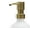 White w/ Gold, variant on Darware 16oz Glass Pump Bottles (Set of 2, White w/ Black); Soap Dispenser Pump Bottles with Brushed Metal Pump Tops