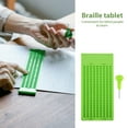thumbnail image 3 of HAMPPLIES 1Set Plastic Braille Writing Plate and Stylus Green Portable Board for Braille Use, 3 of 8