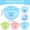 Blue, variant on Clip On Colander Strainer Rice Bowl Design Washing Fruit Vegetable Noodle