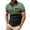 Army Green, variant on Men's Casual Shirts Short Sleeve Fashion Golf Shirt Classic Striped Slim Fit T-Shirts