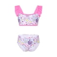 thumbnail image 1 of RUNQHUI Maillots de Bain Tankini Deux Pièces Écailles de Poisson pour Petites Filles Haut à Volants Bas de Maillot de Bain Pégase Coloré 12, 1 of 6