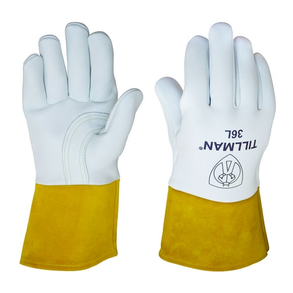 Tillman 36 Premium Heavyweight Top Grain Elkskin MIG Glove with foam lined back, Large