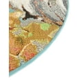 thumbnail image 4 of Unique Loom Outdoor Botanical Collection Area Rug - Autumn (10'  Round Multi/Red), 4 of 9