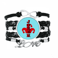thumbnail image 1 of Multicolour Playing Card Joker Bracelet Love Accessory Twisted Leather Knitting Rope Wristband, 1 of 3