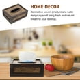 1Pc Rustic Tissue Box Woven Napkin Holder Tissue Paper Storage