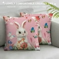 thumbnail image 3 of JEUXUS Easter Pillow Covers Colorful Easter Throw Pillow Cases Decorations Easter Bunny Pillow Covers Egg Gnome Pillow Cushion Case Spring Decor Farmhouse Decorative for Sofa Couch Bed, 3 of 5