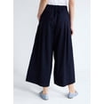 thumbnail image 3 of Free Assembly Women's and Women's Plus High Rise Wide Leg Pleated Culotte Pants, Sizes XS-XXL, 3 of 5
