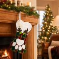 thumbnail image 4 of Plaid Puppy Christmas Stocking, Decorative Fabric Accent, Reusable Room Styling, for Dining Room, Living Room, Fireplace and Christmas Party Decor, 4 of 9