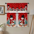 thumbnail image 2 of Christmas Kitchen Curtains 36 Inch Length, Red Christmas Curtain for Kitchen 3 Piece Set, Kitchens Window Curtains and Valances Over Sink for Kitchens Decoration Cortina de Navidad para cocina, 2 of 6