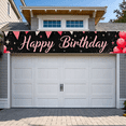 thumbnail image 7 of Black Background Happy Birthday Banner with Pink Balloons and Glitter Party Decorations Backdrop Ideal for Birthday Party Celebrations Photography Props and Home Decor, 7 of 7