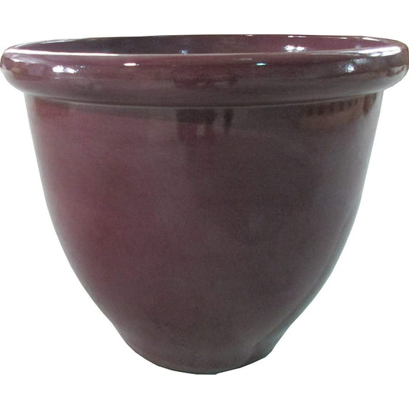 Happy Planter Raspberry Glaze Planter, Size - 14.2" x 14.2" x 11.8", Made Up Of Natural Stone, Plastic Resin And Fiberglass