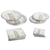 Northeast Home Goods Paper Dinnerware Set Paper Plates Napkins, 18 Guests, 108 Piece Set (Easter Floral Bunny Ears)