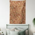 thumbnail image 4 of Red and Brown Tapestry, Old Fashioned Victorian Pattern with Leaves Petals Classical Feminine Vintage, Wall Hanging for Bedroom Living Room Dorm Decor, 40W X 60L Inches, Multicolor, by Ambesonne, 4 of 5
