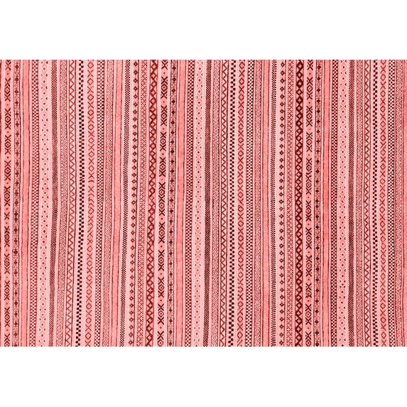 Ahgly Company Machine Washable Indoor Rectangle Abstract Red Modern Area Rugs, 5' x 7'