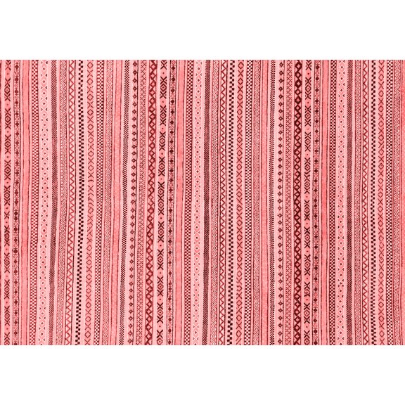 Ahgly Company Machine Washable Indoor Rectangle Abstract Red Modern Area Rugs, 5' x 7'