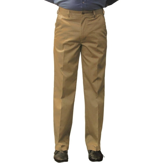George - Men's Premium Flat Front Khaki Pants - Walmart.com