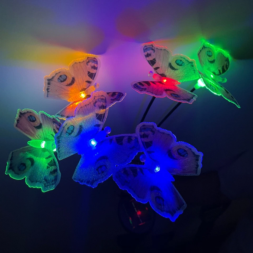 PURELY- Solar Garden Lights Butterflies Outdoor Waterproof Led Stake Lamp Yard Deco