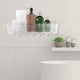 thumbnail image 3 of Estante de almacenamiento de pared para baño, escurridor de plástico, estante de pared para inodoro con 5 ganchos, 3 of 7