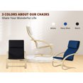 thumbnail image 2 of HNEBC Rocking Chair, Indoor Nursery Rocking Chair with Fabric Padded Seat, Living Room Chairs with Wood Base, Indoor Rocking Armchair for Living Room, Bedroom, Balcony (Navy Blue), 2 of 8