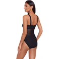 thumbnail image 2 of Lauren Ralph Lauren Women's Ottoman Mesh Square Neck Over The Shoulder One Piece, Black, Size 20, 2 of 3