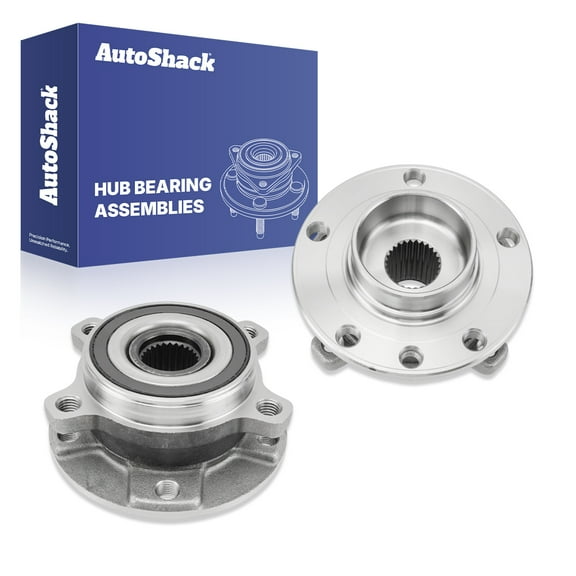 AutoShack Front Wheel Hub Bearing Assemblies - Driver and Passenger Side for Jeep, Cherokee 2014-2023, 4WD AWD FWD L4 2.0L 2.4L V6 3.2L - 5-Lug, With ABS