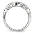 thumbnail image 2 of Sterling Silver Rhodium-plated Blue Inlay Simulated Opal Knot Ring - Size 7 - Measures 2.7mm Wide , 2 of 3