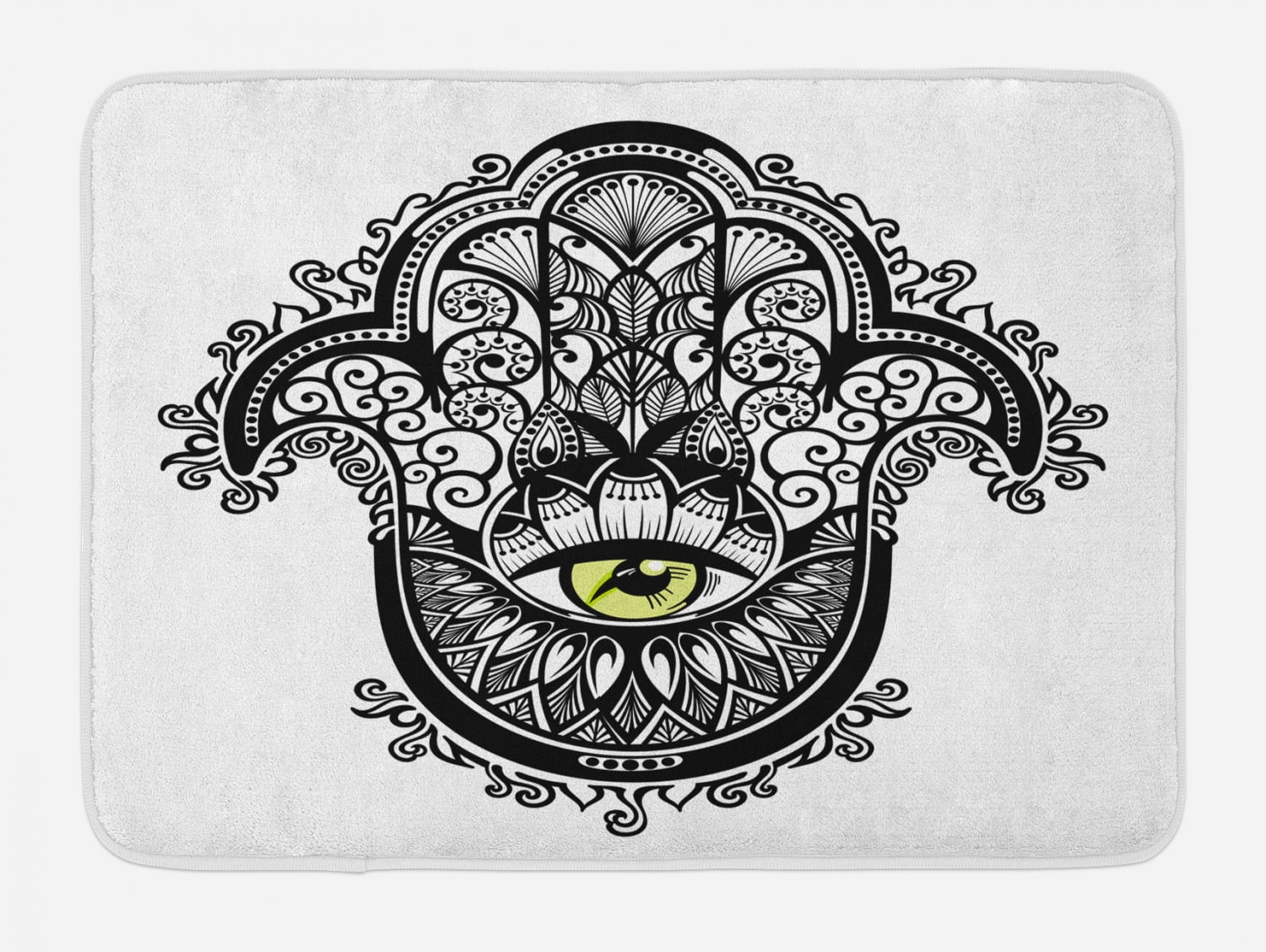 Evil Eye Bath Mat, Vivid Illustration All Seeing Eye Symbol Energy ...