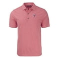 thumbnail image 2 of Men's Cutter & Buck Heather Red Texas Rangers Forge Eco Heathered Stripe Stretch Recycled Polo, 2 of 3