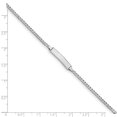 thumbnail image 2 of 4.2mm 14k White Gold Flat Curb Link ID Bracelet - 1.9 Grams - 5.5 Inch, 2 of 2