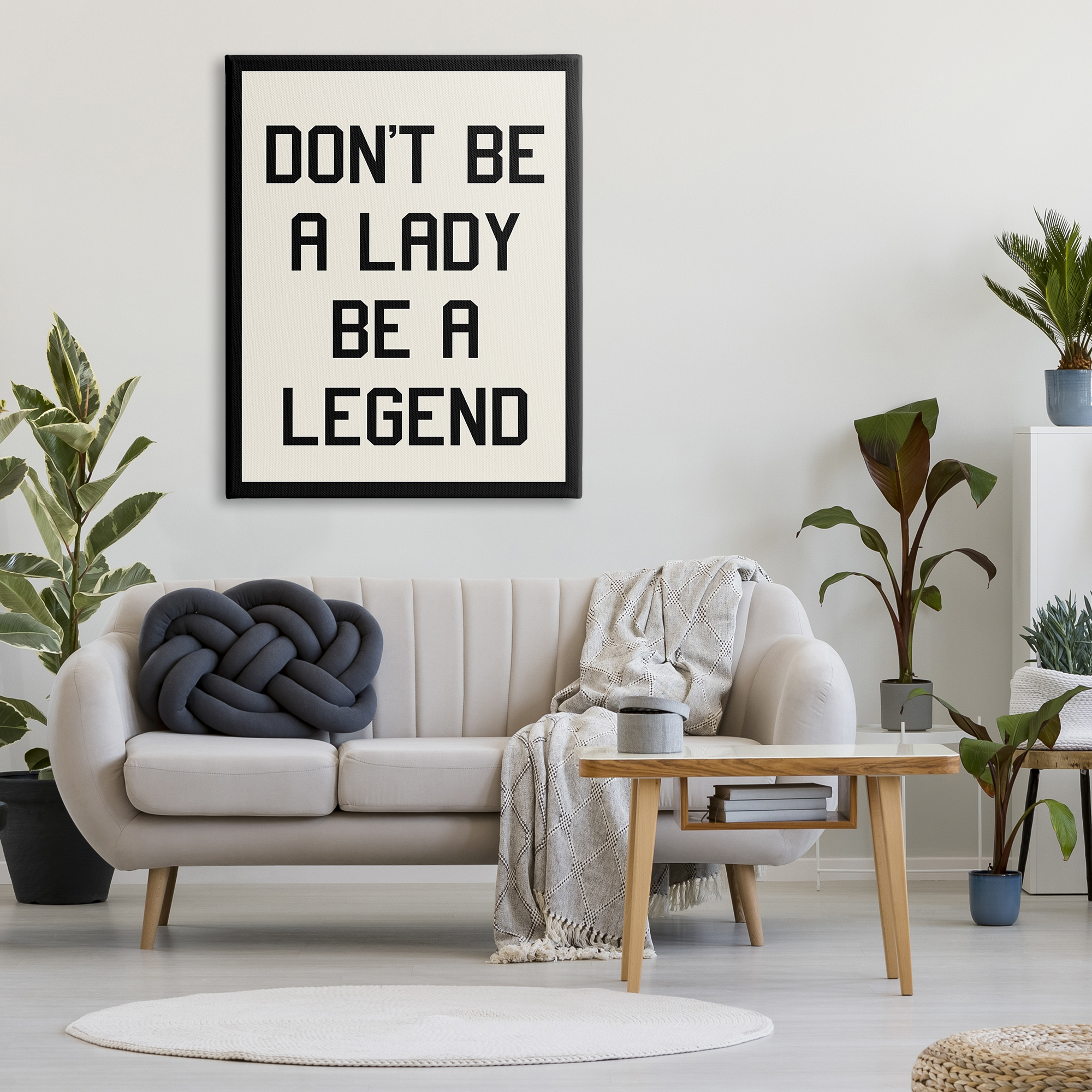 Stupell Industries Lady Legend Phrase Inspirational Painting Gallery Wrapped Canvas Print Wall Art, 36 x 48