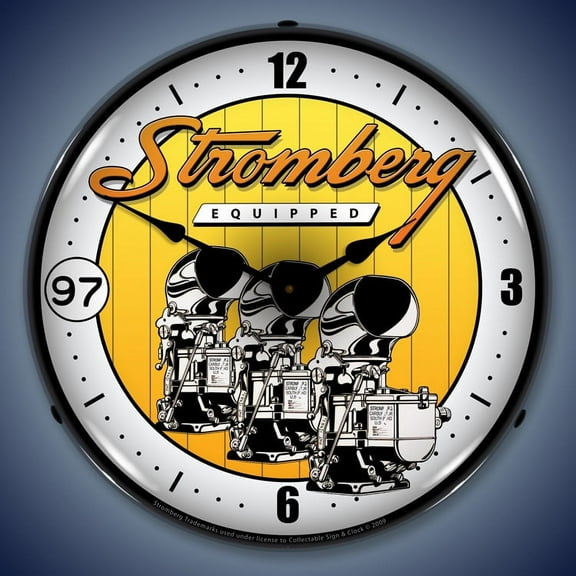 Stromberg Carburetor Wall Clock, Lighted