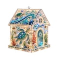 thumbnail image 2 of 3D Christmas House Pearl Art Kit, Lighted DIY Diamond Art Craft with Rhinestones and Pearl Beads, Plastic Tabletop Holiday Decor, by Zovey, 2 of 8