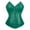 Green, variant on Medieval Corset Plus Size Women Leather Bustier Black S