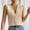 Beige, variant on ALLLIST Spring Tops Beige Sleeveless V-Neck Solid Tank Tops Womens Tank Tops M