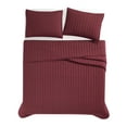 thumbnail image 4 of Brooklyn Loom Classic Solid 100% Cotton 200 Thread Count Percale Burgundy 2-Piece Twin Quilt Set, Solid Casual themed, Adult Bedding, OEKO-TEX Certified, 4 of 10