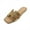 Gold, variant on Women's Crystal Rhinestone Embellished Comfort Cushion Slide Casual Sandal Flat Heel