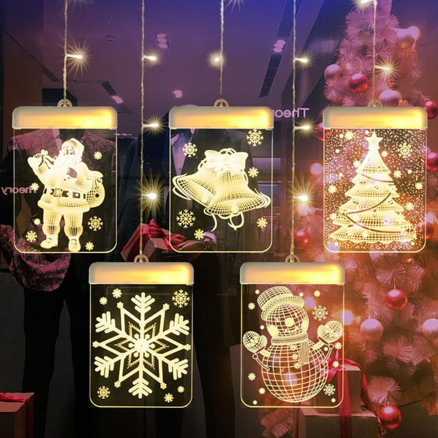 Bangcool Neon Light Creative 3D Romantic Window Curtain Light String Light for Chritsmas