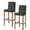 Black, variant on Lavender Burlap Texture Bar Stool Covers Set of 2, Farmhouse Vintage Lavender Stretch Washable Bar Chair Covers with Backs, Removable Pub Counter Height Chair Cover for Kitchen Dining Room Cafe