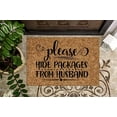 thumbnail image 2 of Please Hide Packages from Husband Funny Coir Doormat, 2 of 3