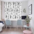 thumbnail image 5 of Black Western Cowboy Kitchen Curtains 63 Inch Length, Vintage Horse Cactus Ethnic Art Grommet Top Bedroom Living Room Curtains, Light Filtering Cafe Curtain Drapes 2 Panels Set 104''x63'', 5 of 9