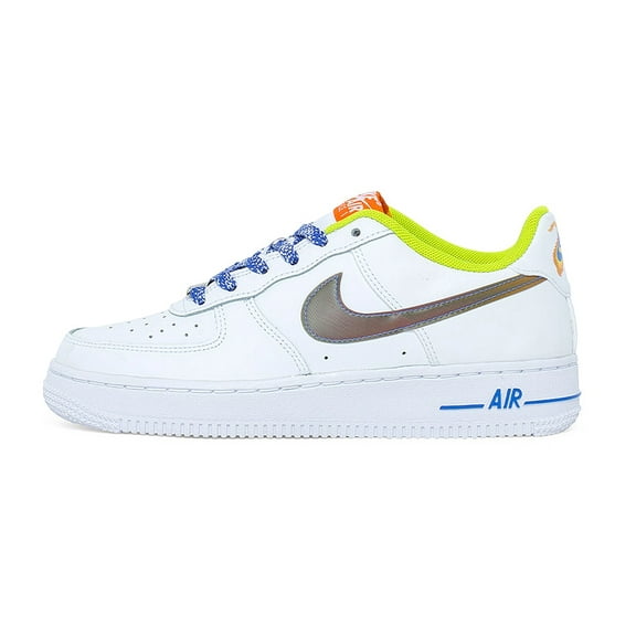 Big Kid's Nike Air Force 1 LV8 White/Multi-Color-Medium Blue (DQ7767 100) - 6.5