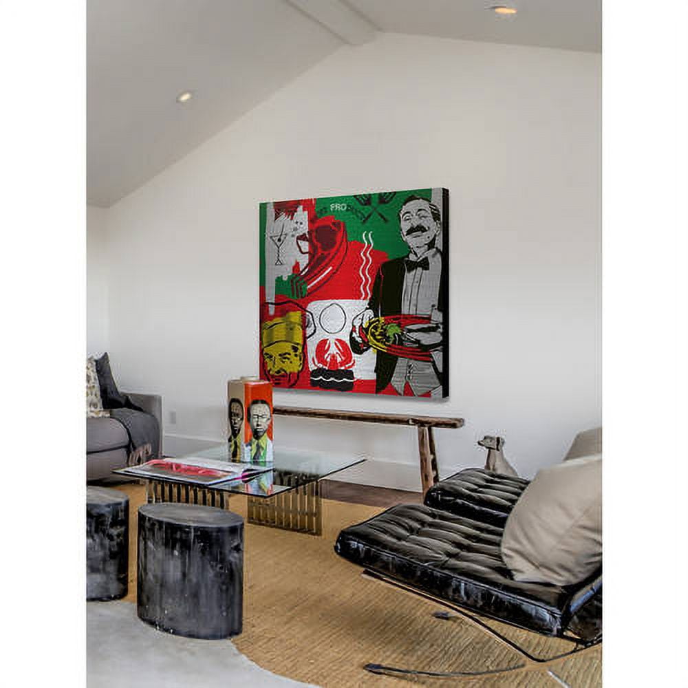Marmont Hill "Dinner" by Josh Ruggs Painting Print on Brushed Aluminum