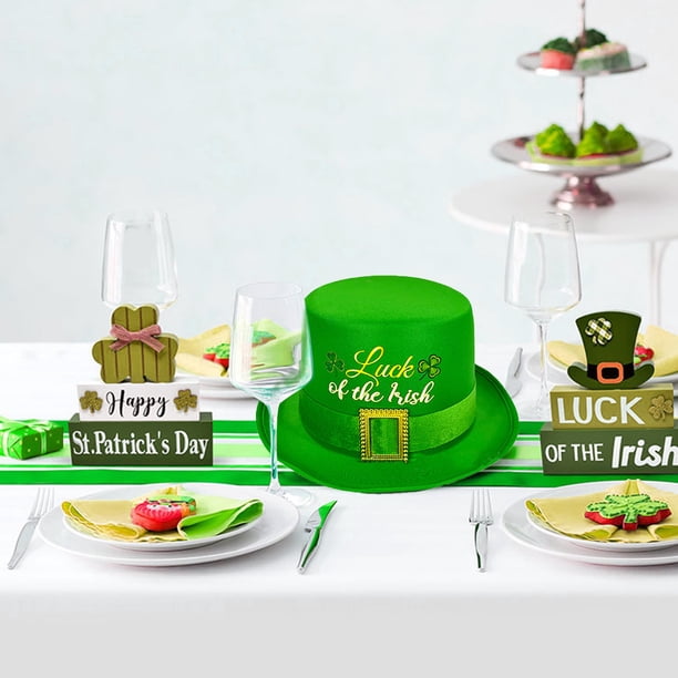 St Patricks Day Hats With Light St Patrick's Day Green Velvet Hat Green St Patricks Day Party Accessories Green Christmas Tree Topper Hat