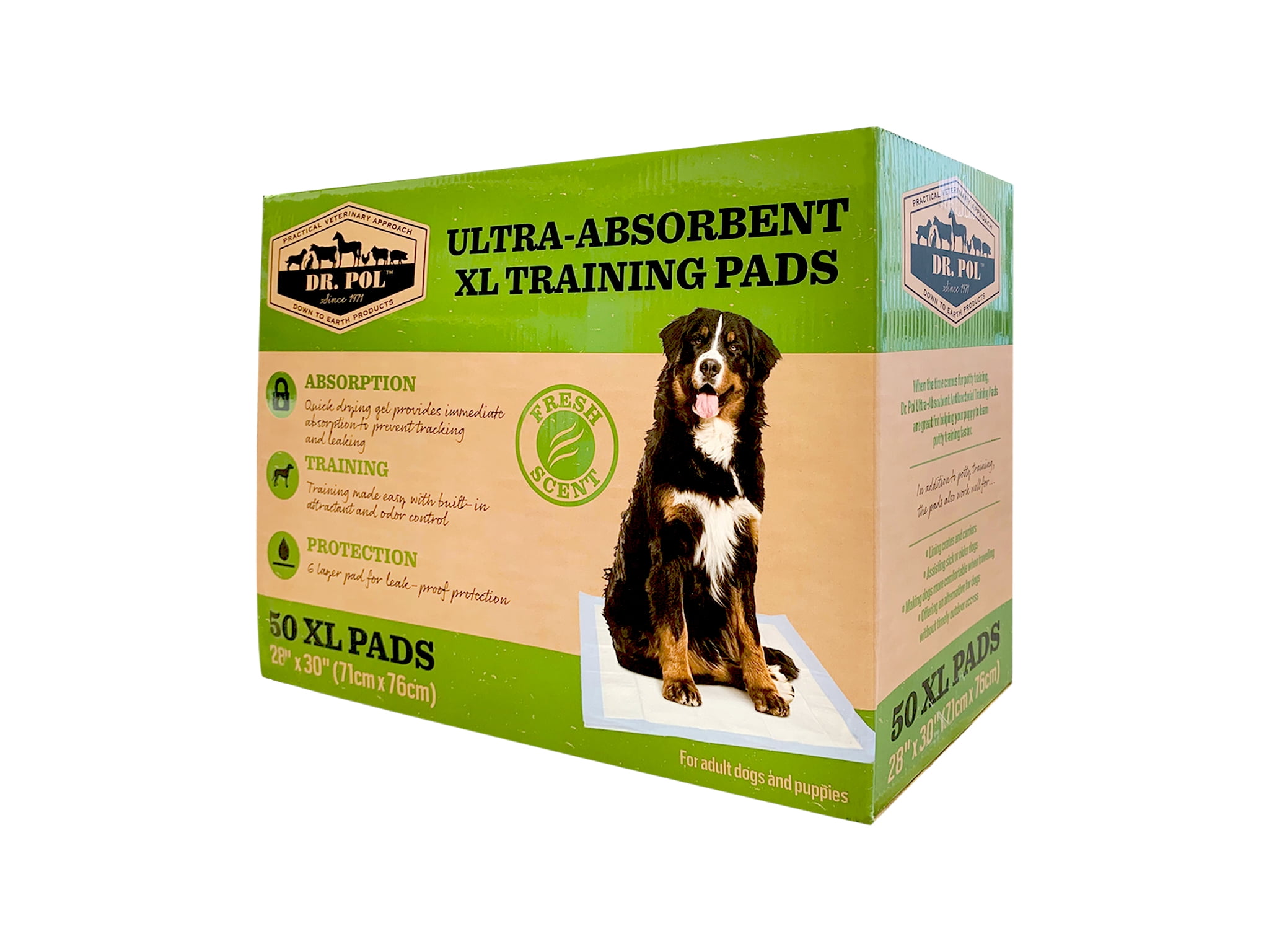 Dr. Pol Ultra-Absorbent X-Large Fresh Scent Training Pads - 50 Count - 30x28